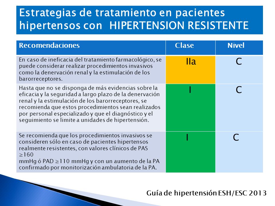 Como una clase de hipertensión